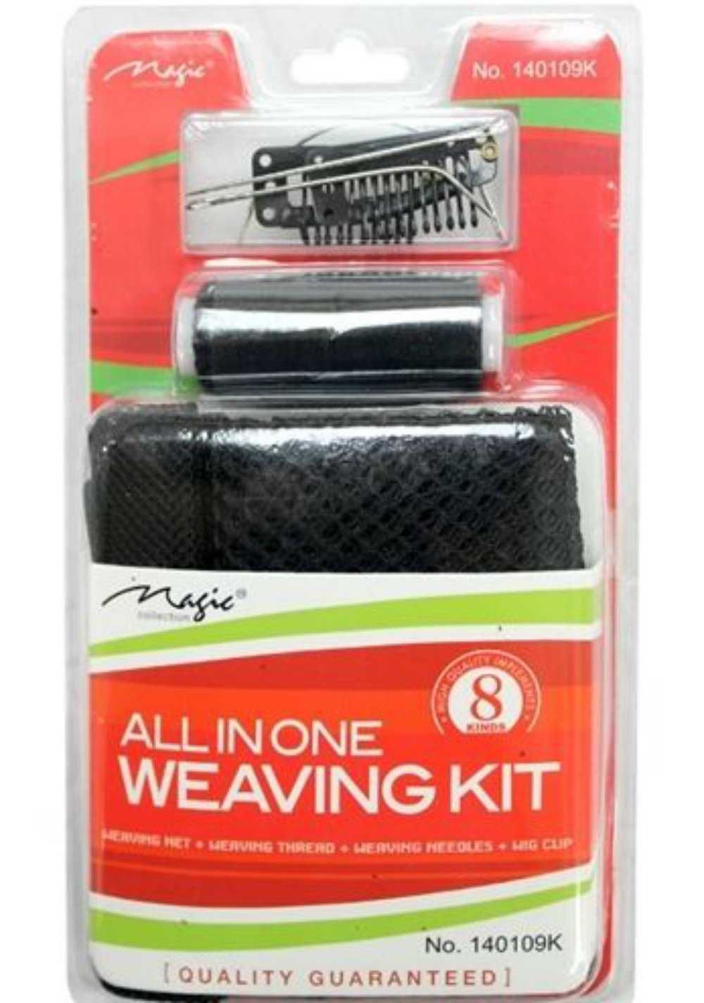 Weaving net Kit (Includes hair net sheet,thread needle and 2 x hair clips)