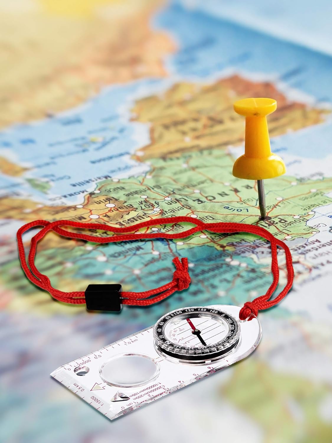 Gejoy 6 Pieces Navigation Backpacking Compass Orienteering Hiking Compass Adjustable Map Reading Compass for Boy Scout Kids Outdoor Camping (Style 2) : Sports & Outdoors