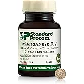 Standard Process Manganese B12 - Supports Bone & Connective Tissue Health - Hemoglobin Formation Support - Gluten-Free, Non-Dairy & Non-Soy - 90 Tablets (90 Servings)