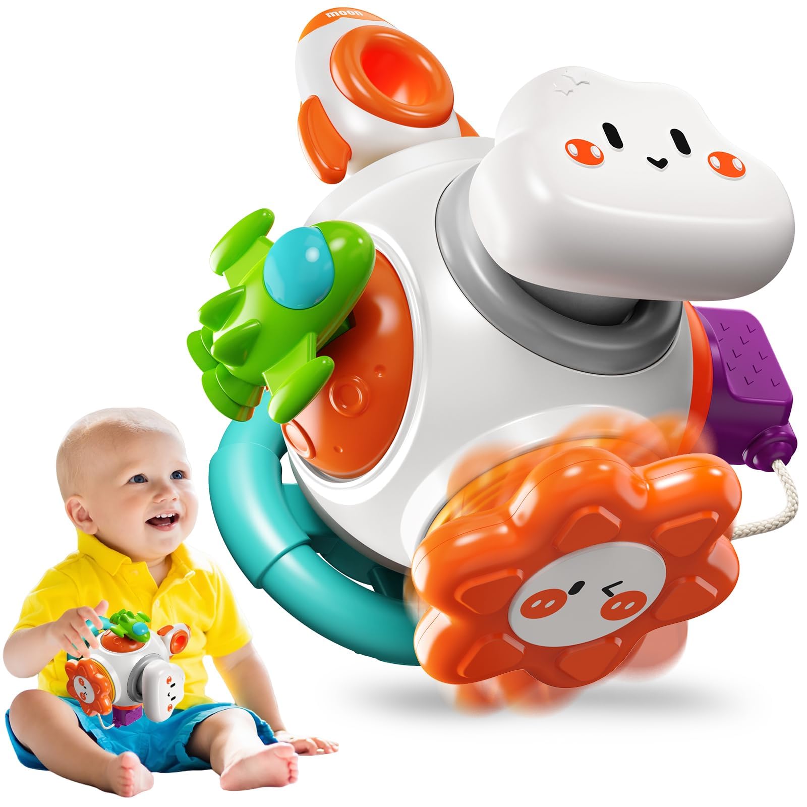 LEADSTAR Montessori Busy Cube Toys for Kids,Sensory Activity Board Travel Toy for Toddlers 1-3 Years Old,Fidget Cube Toy Educational Preschool Learning Toys for Babies 18-36 Months