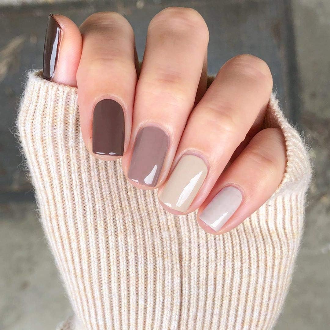 Vishine Nude Brown Collection Gel Nail Polish Set, 6 Colors, UV LED Soak Off Gel Polish 0.27 OZ 8ML, Brown, Beige, Nude - Image 5