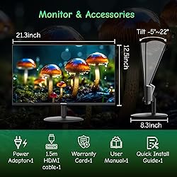 SANSUI Computer Monitor 24 inch Eye Care 1080P