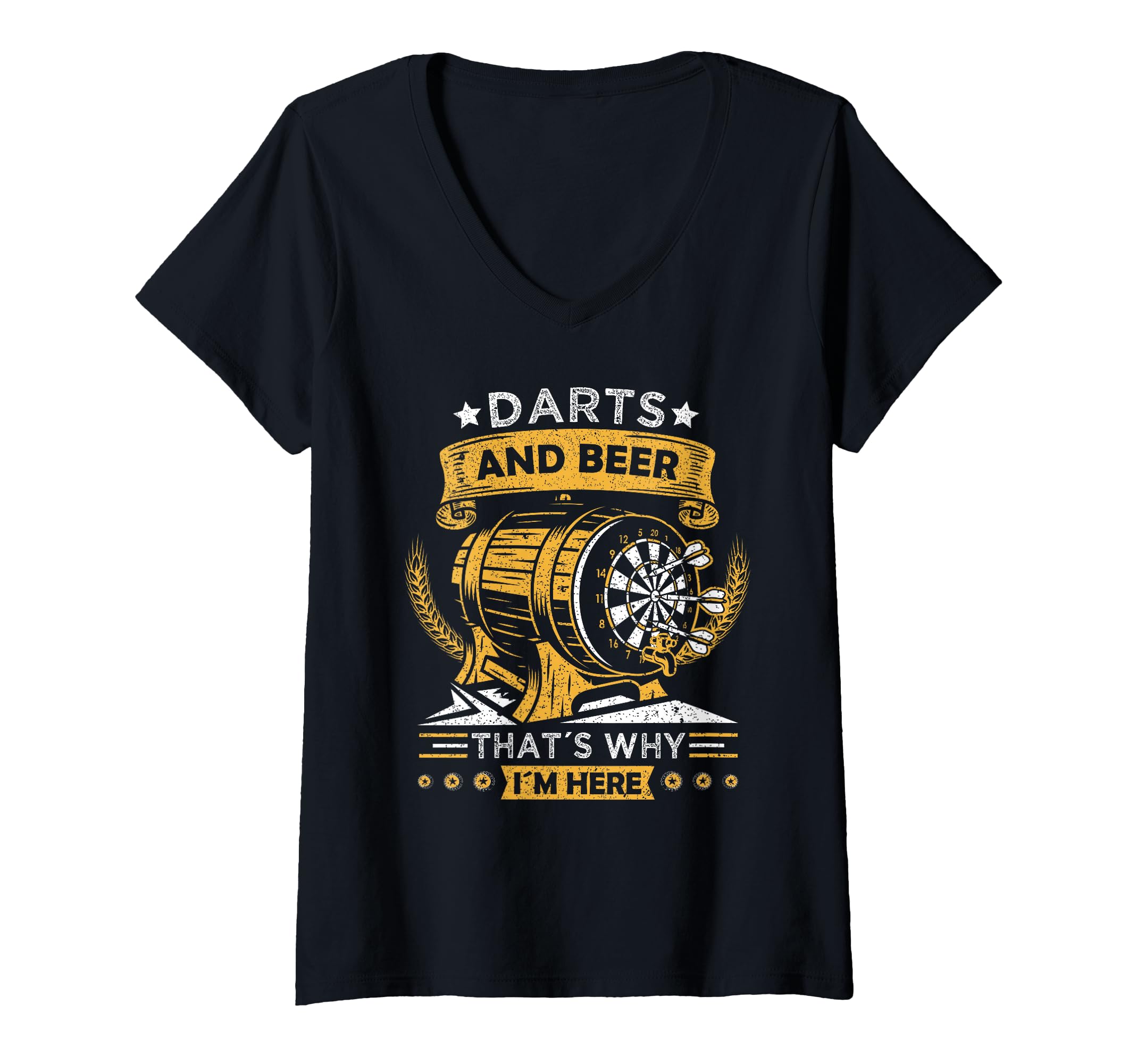Women's Dart Player Dart Board One Dart Competition Arrow Darting V-Neck T-Shirt