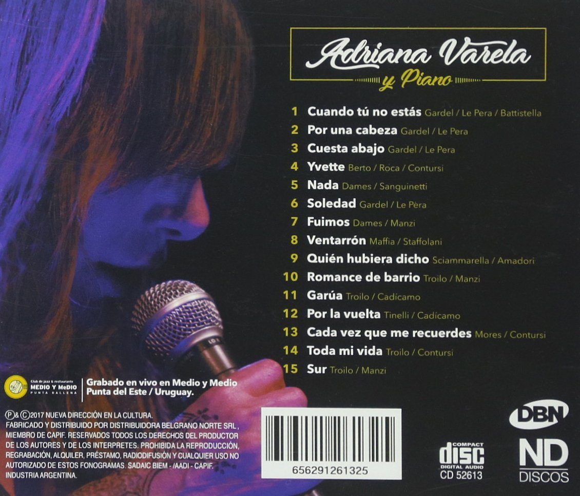 Adriana Varela Y Piano: Adriana Varela: Amazon.es: Música
