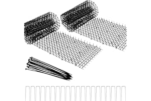 2Pcs 78"x11" Cat Scat Deterrents Spike Mat 6.5ft Black Pet Deterrent Spikes with Garden Staples & Zip Ties for Fence Indoor F