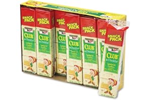 KEEBLER Sandwich Cracker, Club & Cheddar, 8 Cracker Snack Pack, 12/Box