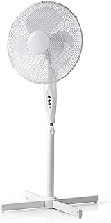 hibuy Standventilator hbs6040 - weiß - Ø 40 cm, 100-120 cm - oszillierend, Neigungswinkel verstellbar - 3 Geschwindigkeiten