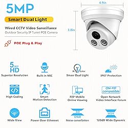 5MP PoE IP Camera, Compatible with Hik vision Smart