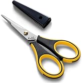 Beaditive Precision Craft Scissors - Stainless Steel Blades With Safety Cap - Ultra Sharp Tip &amp; Non-Slip TPR Handles - For Adult &amp; Kid Paper Crafting, Scrapbooking, Home, Office, and School Use