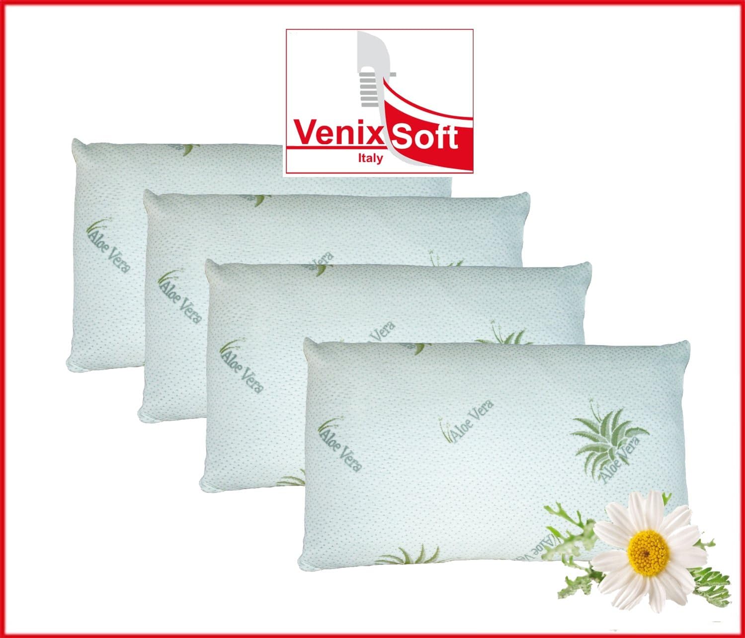 4 Memory Foam Cushions venixsoft Luxury For A Total Relax and Correct Posture Thanks to its Ergonomics and termosensibilità. Without Holes. Lining Aloe Removable and Machine Washable. Mis 72 cm x 42 cm x 11 cm. Made In Italy