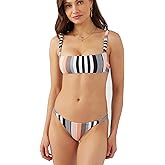 O'NEILL Womens Swim Merhaba Stripe Pensacola Medium-Coverage Bikini Bottom, Multi Clr, Xs