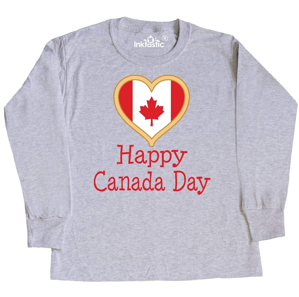 Inktastic Happy Canada Day Youth Long Sleeve T Shirt Jznovelty