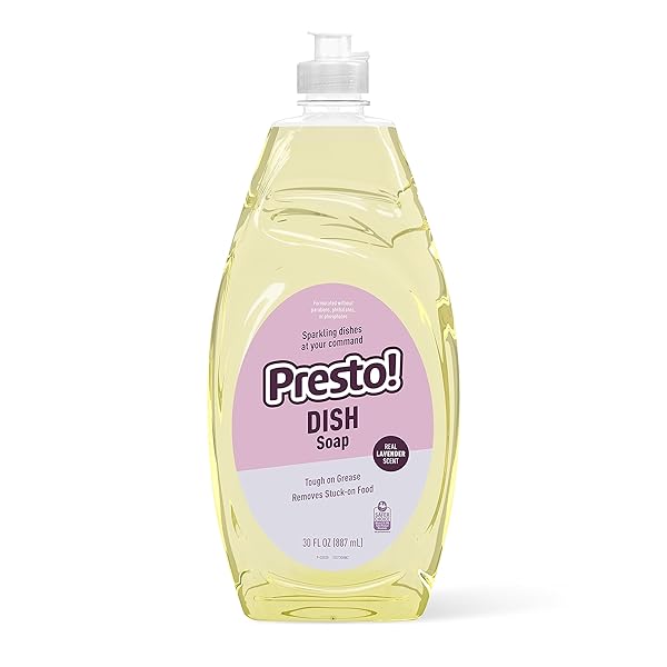 AMAZON BRAND – PRESTO! DISH SOAP, LAVENDER SCENT, 30 FL OZ, PACK OF 2
