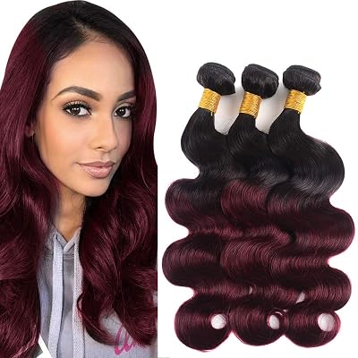 Bk Peruvian Ombre Burgundy Hair Bundle Set - Body Lebanon | Ubuy display picture 1