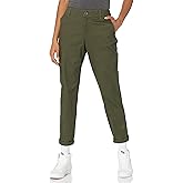 Amazon Essentials Women's Mid-Rise Slim-Fit Stretchy Cropped Tapered Leg Khaki Pants (Available in Plus Size)