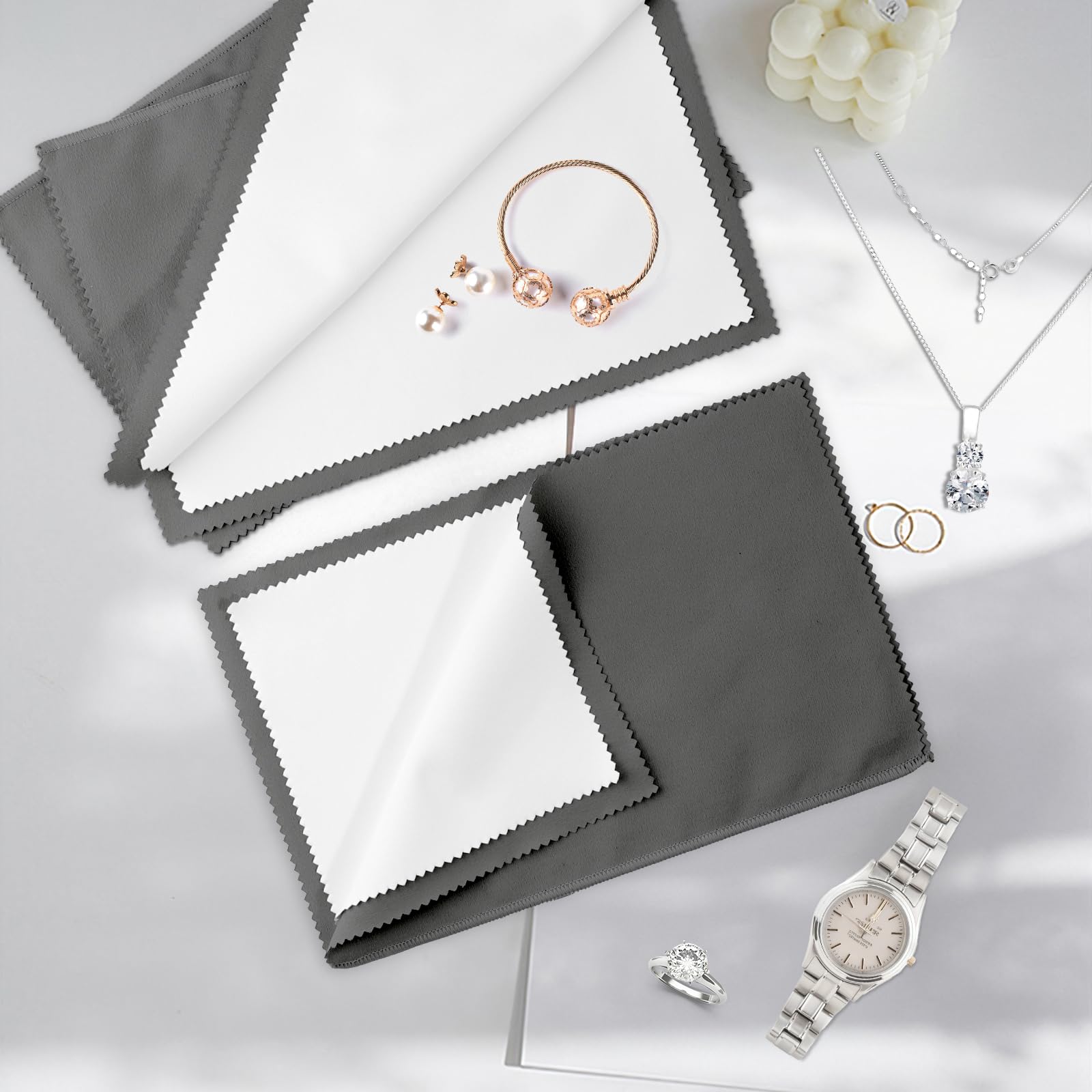 3 Pcs Silver Polishing Cloth, Large 10