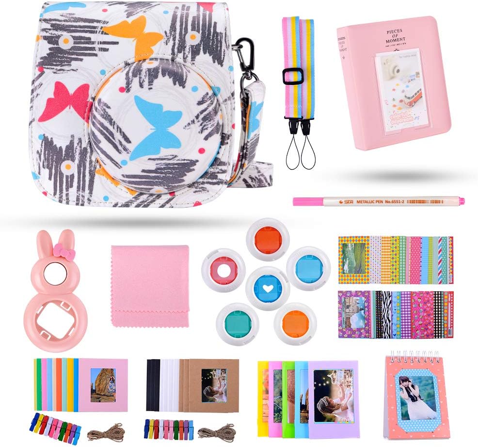 Tiessic Instax Mini 9 Camera Accessory Bundles for FujiFilm Instax Mini 9 8 8+ Camera
