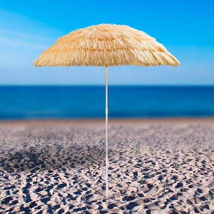 Parasol De Plage Hawai De Couleur Bambou Naturebeige