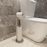 Topsky Free Standing Toilet Paper Holder Stand Stainless Steel Silver 4 Jumbo view 2