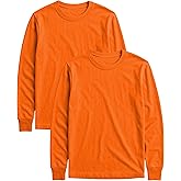 Andrew Scott Womens' Long Sleeve 100% Cotton T Shirt | All Season Crew Neck Base Layer Tops | Multi Packs