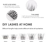 Lanciley Individual Lashes 45 Clusters DIY Kit 10-16mm with Glue Tweezers view 3