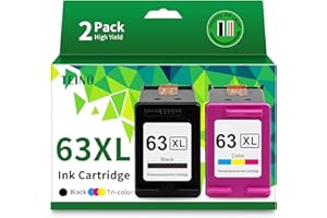 TEINO 63XL 63 Ink Cartridges Combo Pack for HP Printers Remanufactured Replacement for HP Ink 63 63XL OfficeJet 3830 4650 5255 5258 4655 4652 3833 Envy 4520 4512 DeskJet 1112 3630 (Black Tri-Color)