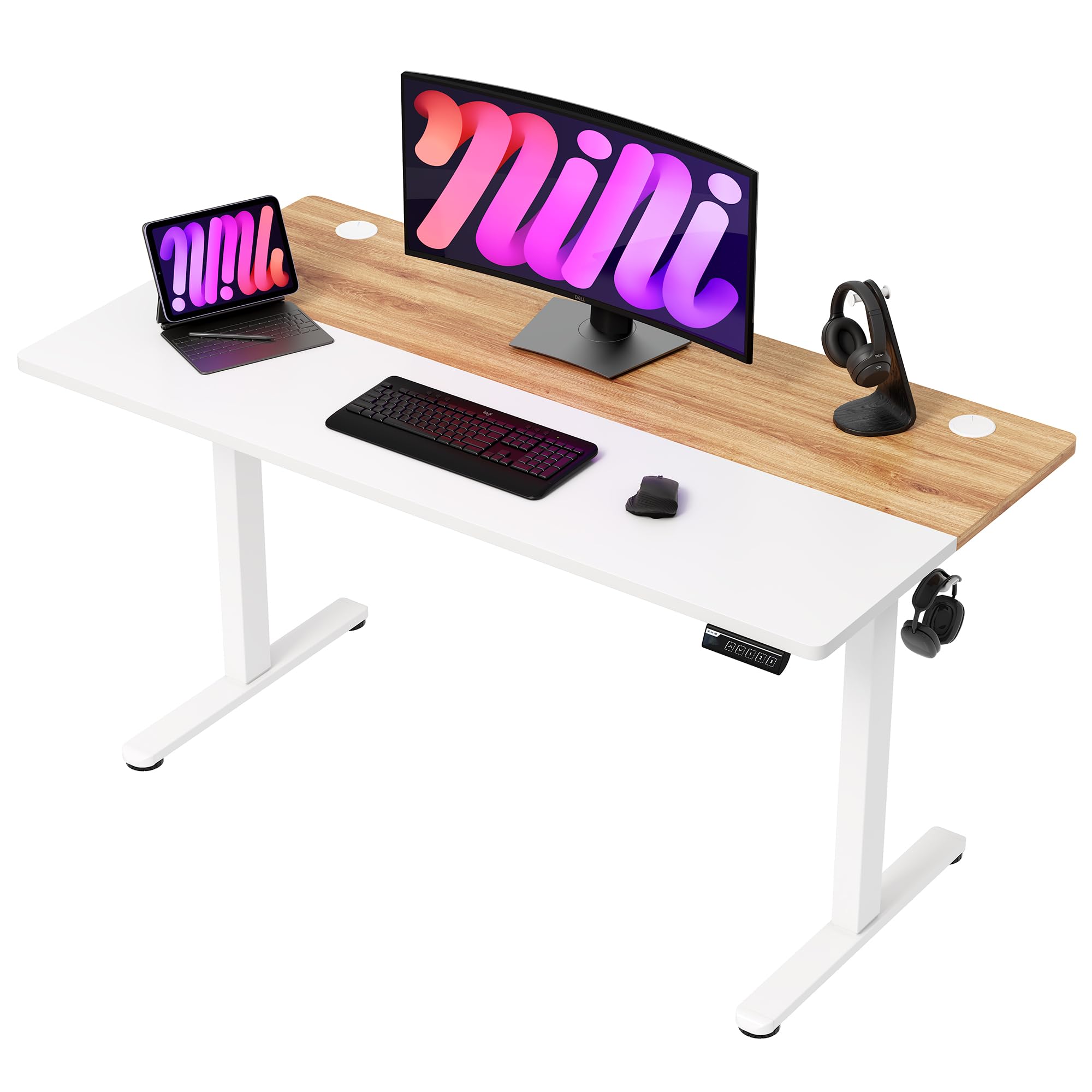 Photo 1 of ***INCOMPLETE - MISSING HARDWARE AND OTHER PARTS***
Monomi 47.2 Inch Electric Standing Desk, Height Adjustable Sit Stand Up, Work Home Office Computer PC Desks, Gaming Writing Study Bedroom Rising Table, Nature