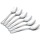 Oneida Tress Teaspoons Silverware Set for 6, Flatware | mirror finish, platinum trim | dishwasher safe | cutlery set for kitchen and dining, utensil set | 0.72 inch