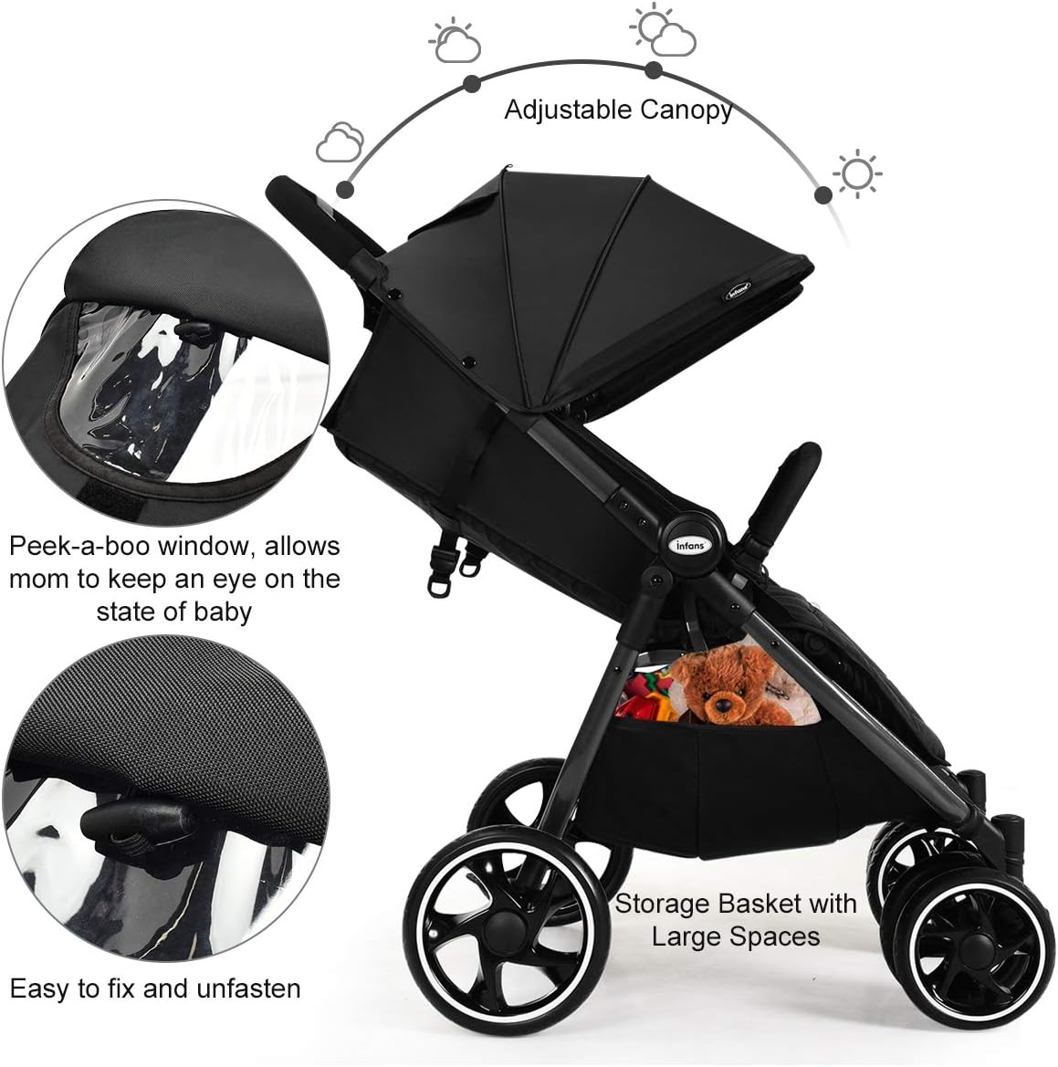 infans double stroller