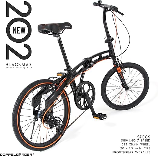Amazon Doppelganger 17年モデル ライトウェイトフォールディングバイク Blackmaxシリーズ 2 Blackmax インチ折りたたみ自転車 ドッペルギャンガー Doppelganger 折りたたみ自転車