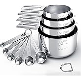 TILUCK Stainless Steel Measuring Cups & Spoons Set, Cups and Spoons,Kitchen Gadgets for Cooking & Baking (10)