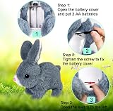LYINUR Interactive Rabbit Toy - Walking, Talking, Jumping Plush Easter Bunny Pal view 6