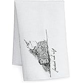 TiTkaiVi Highland Cow Towels Sign: Funny are You Pooping? Bathroom Towels Decor for Western & Highland Cow Lovers 16 x 24 Inch