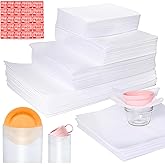 540Pcs Dish Packing Supplies for Moving, 270 Cushion Foam Wrap Pouches & Sheets 4 Sizes (16x12", 12x12", 12x7.8", 7.8x7.8") w