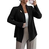 Womens Loose Fall Outwear Ribbed Blazer Jacket Blazers Notched Lapel Jacket