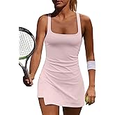 Yanekop Womens Tennis Dress with Built in Shorts Golf Dress Athletic Outfits Yoga Active Workout Dresses