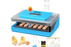 ABTOR 25 Egg Incubator Digital Poultry Hatcher Machine with Automatic Egg Turning, incubators for Hatching Eggs, Temperature & Humidity Control, LED Screen, General Purpose Incubator, Support 95-125 Volts