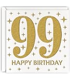 99th Birthday Pop Up Card, Deluxe Birthday Card For 99 Years Old, 99th...