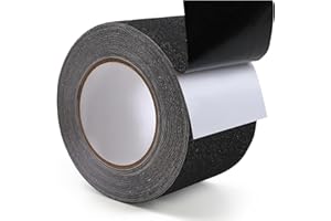 DSUWAZU Anti Slip Grip Tape-Heavy Duty Anti Slip Tape for Stairs Outdoor, 4Inch x 35Ft, for Stairs Outdoor/Indoor, Waterproof Non-Slip Traction Grip Tape to Tubs, Boats Stairs(Black)