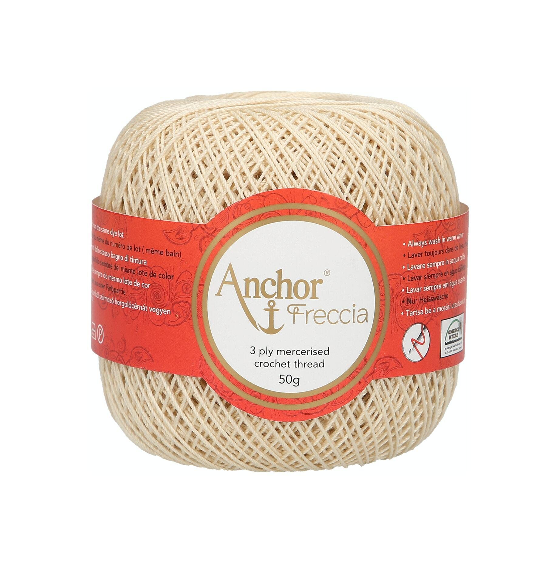 ANCHOR Crochet Yarns Freccia, Thickness: 12, Packaging: 50G, Running Length: 285M 387
