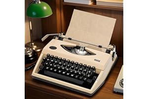 MGXHSHIX [Chic Cream Edition] Artisan-Refurbished Vintage Manual Typewriter — Retro Elegance/Kids' Mechanical Adventure/Timeless Keystroke Experience