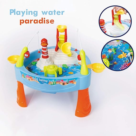 Parfait Pour Les Jeux Interieurs Et Exterieurs Table Detang De Jeu Magnetique 2 En 1 Pour Leau Et Le Sable Joykip Table De Jeu De Sable Et Deau De Peche Pour Enfants
