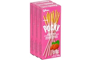 Glico Pocky Strawberry Fraise 33g (Pack of 3)