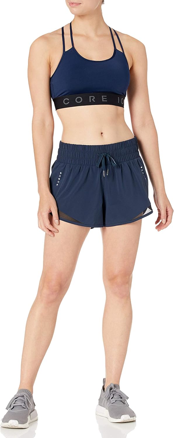  Brand - Core 10 Women's (XS-3X) Rouched Waistband Run Short Brief Liner-3": Clothing