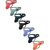 Hanhepee Men's Breathable Modal Thong Sexy Stretch Cotton Low Rise Hipster Underwear