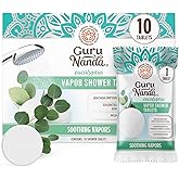 GuruNanda Eucalyptus Vapor Shower Tablets, Clean-Dissolving Aromatherapy Shower Steamers with Eucalyptus & Menthol, Promotes Relaxation, Ideal for Gifting, 10 Count