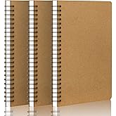 EUSOAR Dotted Spiral Notebook, A5 3Pack 5.5"x8.3" 120 Pages Hardcover Wirebound Spiral Notebook Journals, Sketch Notebook for Dot Grid Journaling, Making Graph, Drawing, Study notes, Creative Writing