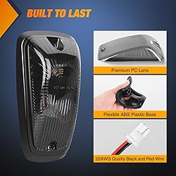 Nilight LED Cab Marker Lights 5 PCS 5 LED Smoke