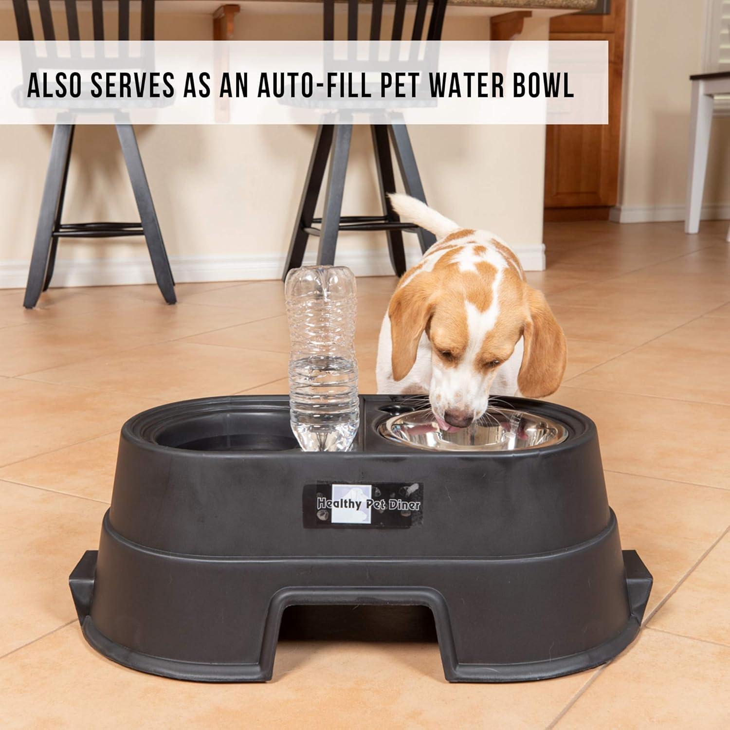 Pet Supplies : OurPets Comfort Diner Elevated Dog Food Dish (Raised Dog Bowls Available in 4 inches, 8 inches and 12 inches for Large Dogs, Medium Dogs and Small Dogs), 8-inch : Raised Pet Bowls : 