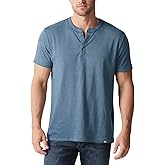 IVOVFANZY Men's Henley T-Shirts, Tee Thirts Short Sleeve Button Neck Fitted Casual Triblend Cotton Basic Shirts